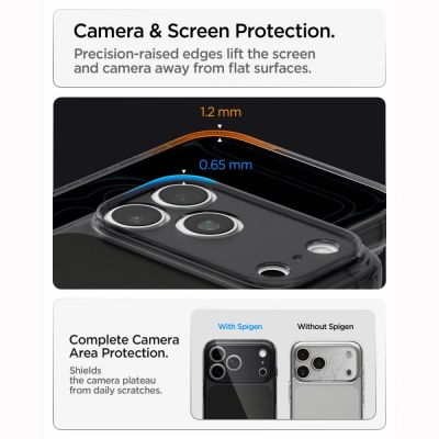 11. Spigen Ultra Hybrid MagSafe Hülle für iPhone 18 Pro / 17 Pro – Mattschwarz