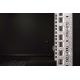 6. Digitus Unique 19" 9U Rackmount-Netzwerkschrank, 600 x 450 mm, Glastür, schwarz, ungeteilt, montiert, 100 kg