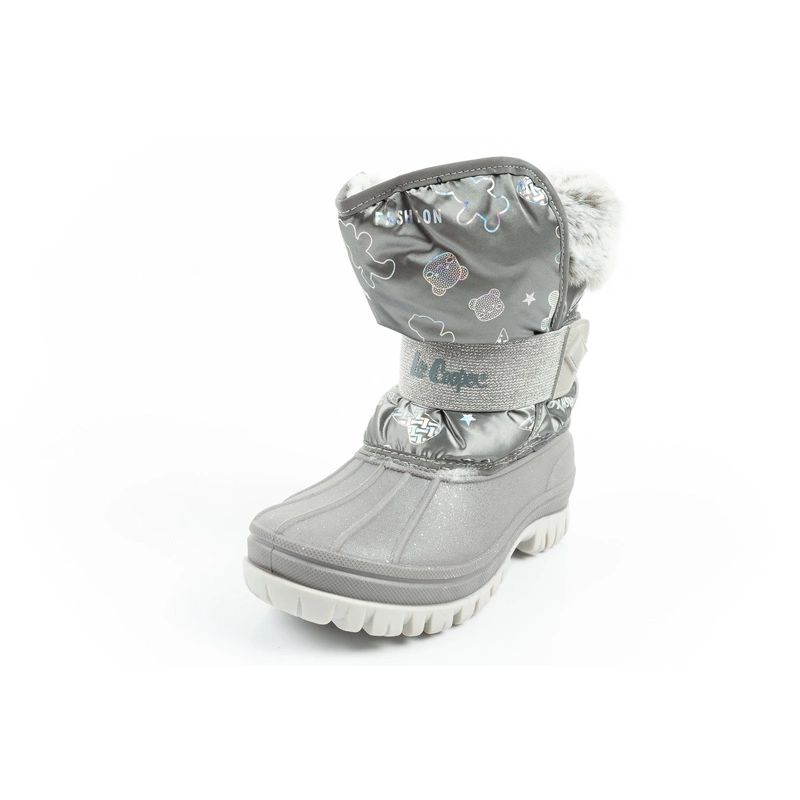 3. Lee Cooper Winterstiefel Kinder isolierte Schneestiefel für Mädchen Grau