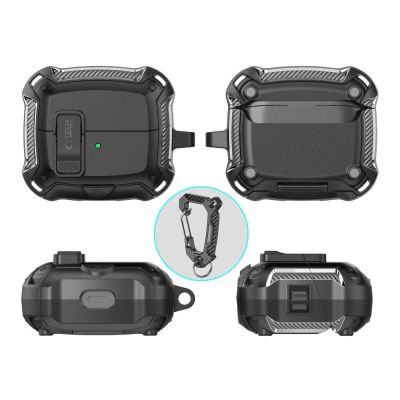 3. Tech-Protect Silikon-Hakenhülle für Samsung Galaxy Buds 3 / 3 FE / 3 Pro - Schwarz