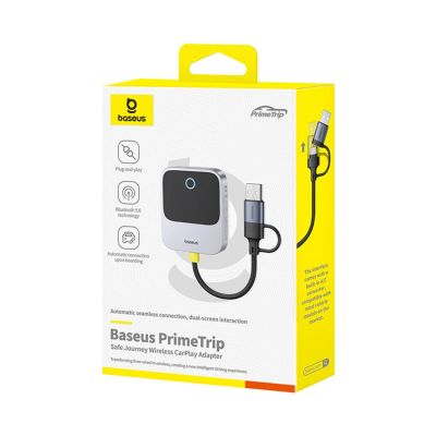 10. Baseus SafeJourney Series Wireless CarPlay Adapter – Grau