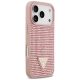 4. Guess Strass Dreieck Logo iPhone 17 Pro Hülle - Rosa