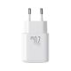 3. Joyroom JR-TCF20 USB-C PD 20W Netzwerkladegerät - Weiß + USB-C / USB-C-Kabel 1 m