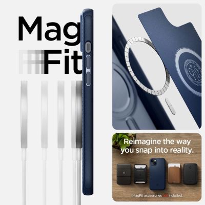 9. Spigen Mag Armor Hülle für iPhone 14 Plus – blau