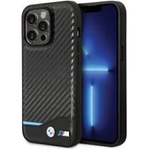 BMW Leder-Carbon-Hülle für iPhone 13 Pro Max – Schwarz