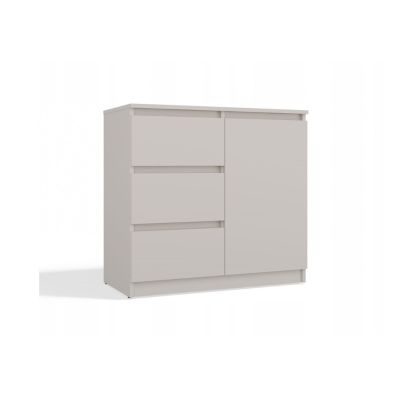 Kommode mit 1 Tür und 3 Schubladen, Kaschmir-Set