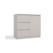 Kommode mit 1 Tür und 3 Schubladen, Kaschmir-Set