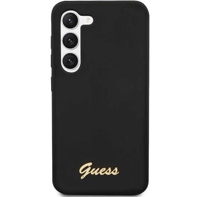 3. Guess GUHCS23SSLSMK S23 S911 schwarz/schwarz Hardcase Silikon Vintage Gold Logo