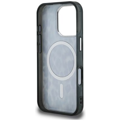 7. Karl Lagerfeld IML MagSafe-Hülle mit Leopardenmuster für iPhone 16 Pro Max – Schwarz