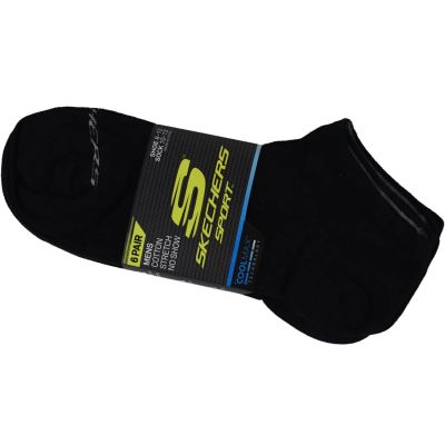 Skechers 6er-Pack Frottee-No-Show S115055-BLK Schwarz 41-46