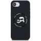3. Karl Lagerfeld Liquid Silicone Karl & Choupette Heads Case mit MagSafe für iPhone 16e - Schwarz