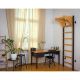 15. Turn-Wandbarren aus Holz und Metall mit 4 Griffen und Holzbank K 211B