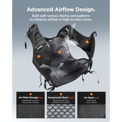 10. Spigen A721 Dynamic Shield L-XL Laufweste mit 500 ml Softflask – Schwarz