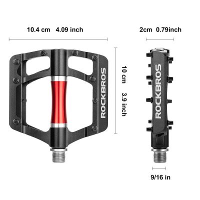 4. Rockbros 2020-12CBK Plattform-Fahrradpedale aus Aluminium – Schwarz
