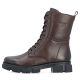 9. Damen-Ankle-Boots aus Leder, gefüttert, braun