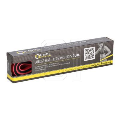 9. Exercise rubber HMS PINK-BLACK GU06 13x5x2250 mm