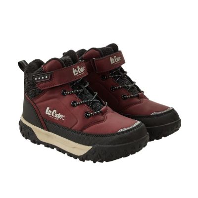 6. Lee Cooper burgunderrote, gefütterte Stiefeletten