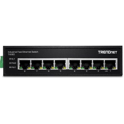3. TRENDnet Industrie Switch 8 Port Fast Ethernet L2 DIN-Schiene