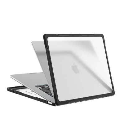 4. Tech-Protect Velar Hülle für MacBook Air 13" 2023 / 2024 / 2025 / 2026 - Transparent Schwarz
