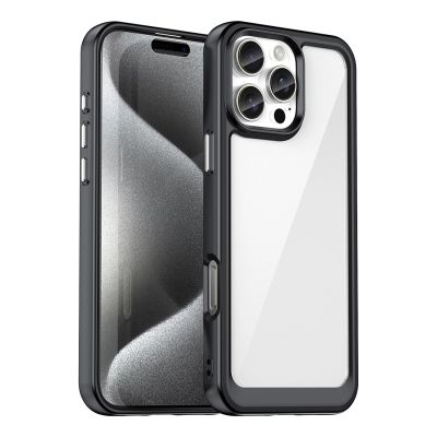 Outer Space Case mit Gelrahmen für iPhone 16 Pro – Schwarz