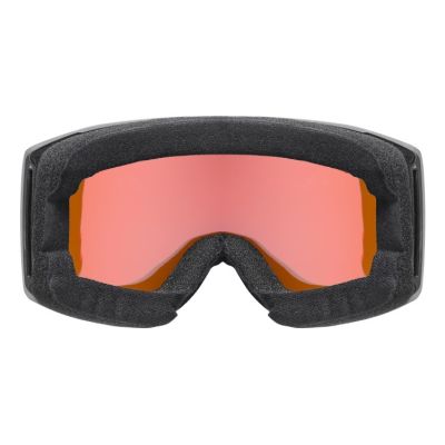 3. Uvex Skibrille scenic FM für Wintersport, Schwarz, Herren, Rot, sphärische Linse