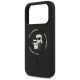 6. Karl Lagerfeld Silikon Karl&Choupette Ring MagSafe Case für iPhone 17 Pro Max - Schwarz