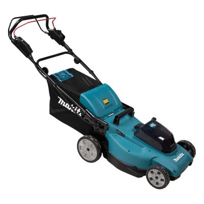 9. Makita DLM481Z Akku-Rasenmäher (Schiebemäher) in Schwarz, Blau und Metallic