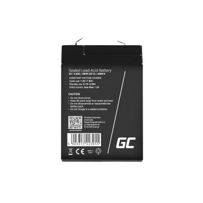 2. GREEN CELL GEL-BATTERIE AGM15 6V 4AH
