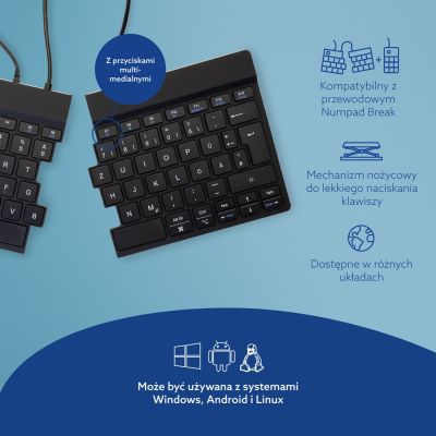 8. R-Go Tools Ergonomische R-Go Split Break v2 Tastatur mit Break-Software, QWERTZ_DE, kabelgebunden, Schwarz