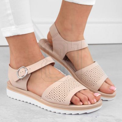 9. Sergio Leone W SK53N Pumps mit Absatz und Plateau beige