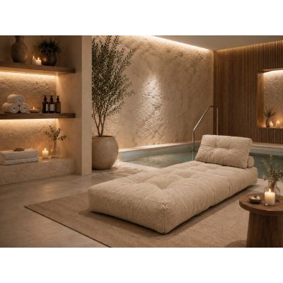 Pouf-Matratze WOBA, beige