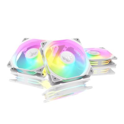 10. ASUS TUF GAMING TR120 ARGB REVERSE 3-in-1 Weißer Computergehäuse-Luftkühler 12 cm Weiß