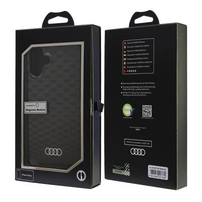 7. Audi IML Stitching Pattern MagSafe iPhone 16 Plus 6,7" schwarz/schwarzes Hardcase AU-IMLMIP16M-Q5/D3-BK