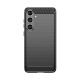 4. Hülle für Carbon Case Samsung Galaxy S24+ flexible Silikon-Carbon-Hülle - Schwarz