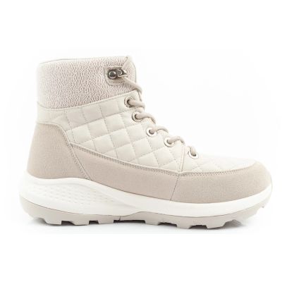 4. Lee Cooper Damen Winter-Wandersportschuhe, isoliert, creme, Öko-Leder