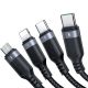 3. Joyroom Multi-Use Series S-A18 4in1 USB-A - USB-C / USB-C / Lightning / Micro-USB-Kabel 1,2 m - Schwarz