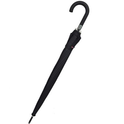3. Halbautomatischer Langschirm mit 16 Streben, schwarz, SEMI LINE