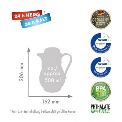 5. ROTPUNKT Thermoskanne, 0,5 l, Elfenbein (ECRU) 530IV