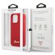 8. Guess GUHCP13XLSLMGRE iPhone 13 Pro Max 6,7" rot/burgund Hartschale Silikon Vintage Gold Logo