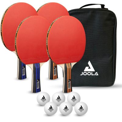 JOOLA FAMILIEN-TISCHTENNISSET 4 WETTBEWERBSSCHLÄGER 6 HOCHLEISTUNGSBÄLLE