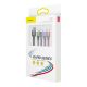 17. Baseus Kabel USB 4in1 Kabel, 2x Lightning / USB Typ C / Micro USB, Nylon geflochten 3.5A 1.2m schwarz (CA1T4-A01)