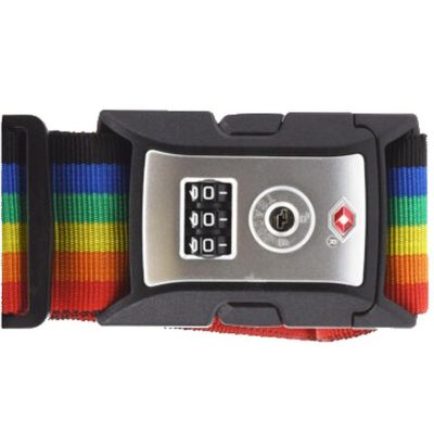 21. Universeller Sicherheitsgurt für Koffer 180x5cm mit Proworld-Code, mehrfarbig