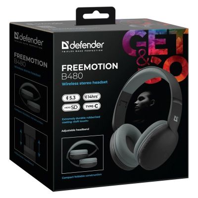 9. Defender Bluetooth Freemotion Over-Ear-Kopfhörer B480 Schwarz 63480