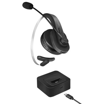 5. LogiLink BT0059 Kopfhörer/Headset Kabelloses Kopfband Bluetooth-Ladegerät für Büro/Callcenter Schwarz