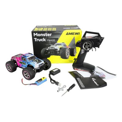 2. Amewi Hyper Go MAX20 Monster Truck Li-Po 750mAh Blau/Pink
