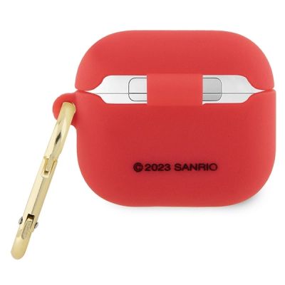 2. Hello Kitty Silikon 3D Kitty Head Hülle für AirPods 3 – Fuchsia