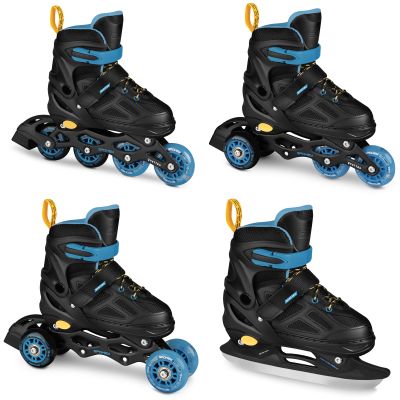 2. Spokey Quattro 4IN1 SPK-943433 Inlineskates Größe 34-37 BK/DBL