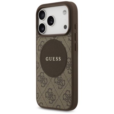 2. Guess 4G Circle Classic Logo MagSafe Hülle für iPhone 17 Pro - Braun