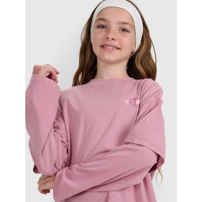 4. Oversized Langarmshirt mit Print für Mädchen 4F 4FJRAW25TLONF543-54S