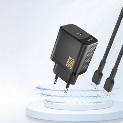 2. Dudao A27P 30W PD GaN USB-C Wandladegerät - Schwarz